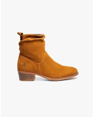 Hush Puppies Iris Ankle Boots Tan - White