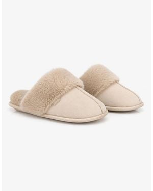 Totes Toasties Velour Mule Slippers Mules Natural