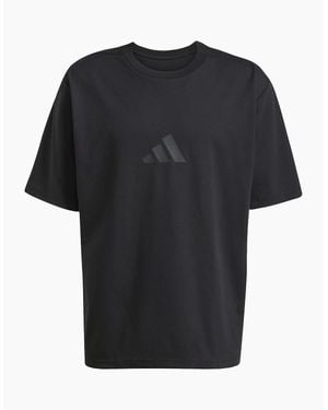 adidas Z.N.E Regular Fit Crew Neck T-Shirt - Black