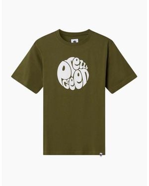 Pretty Green Gillespie Ss Khaki T-Shirt - Green