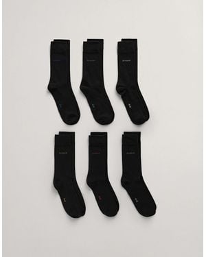 GANT Soft Cotton Socks 6-Pack - Black