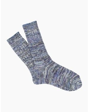 Anonymous Ism 5 Colour Mix Crew Socks - Blue