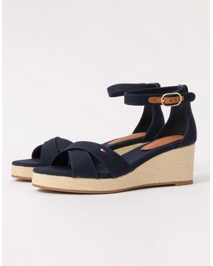 Tommy Hilfiger Criss-Cross Wedge Espadrille - Blue