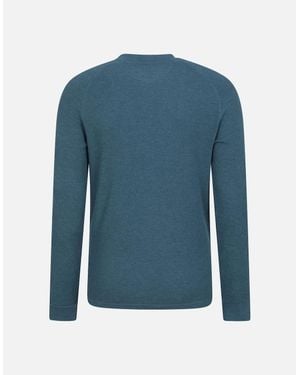 Mountain Warehouse Selby Waffle Henley T-Shirt - Blue