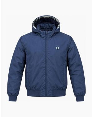Fred Perry Hooded Brentham Jacket Dark Airforce - Blue