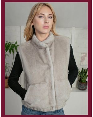 Nooki Design Isla Faux Fur Gilet - Grey