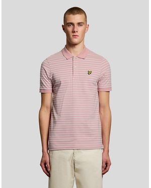 Lyle & Scott Pique Breton Polo Shirt - Pink