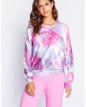 Pj Salvage Salvage Marble Shirt - Purple