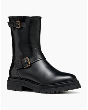 Geox D Iridea D Leather Boots - Black