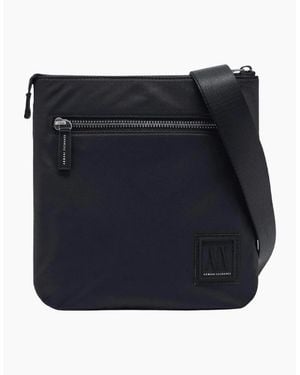 ARMANI EXCHANGE Nylon Icon Logo Side Bag - Blue