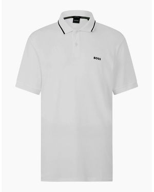 BOSS Join Paddy Short Sleeve Polo Shirt - White