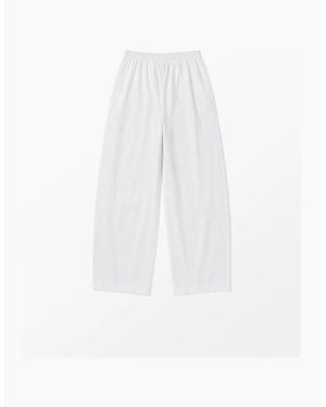 Ro&zo Petite Cotton Barrel Leg Trousers - White