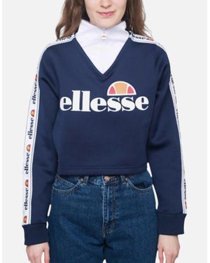 Ellesse Salatico Oh Sweatshirt Half Zip Pullover Sports Dress Track Top - Blue