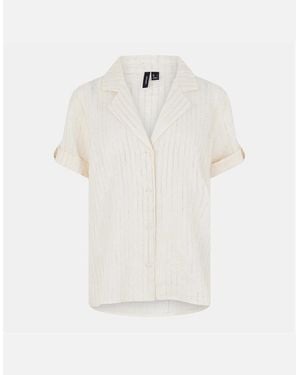 Vero Moda Relaxed Fit Short Sleeve Shirt - White