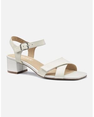 Hotter Riviera Block Heel Sandals - Metallic