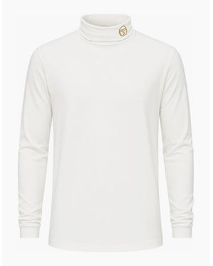 Sergio Tacchini Edward Roll Neck T-Shirt Gardenia/ Lurex - White