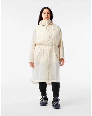 Lacoste Blouson Trench Coat - Natural