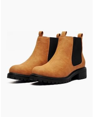 Divaz Luxe Chelsea Fashion Boots Tuscany Tan - Brown