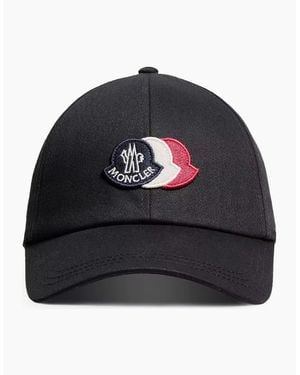 Moncler Triple Logo Cap - Black