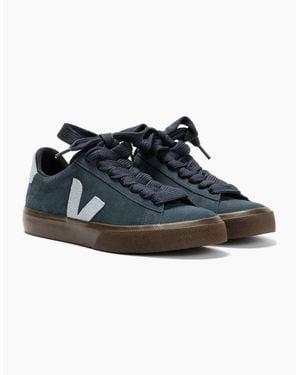 Veja Campo Suede Nautico Steel Eagle Trainers - Black