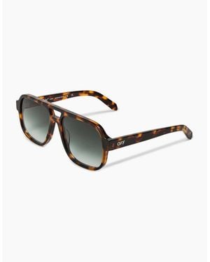Off-White c/o Virgil Abloh Off Forks Sunglasses - Brown