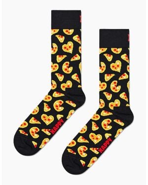 Happy Socks Pizza Love Socks - Black