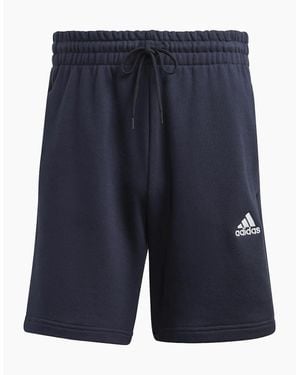 adidas 3 Stripe Fleece Shorts - Blue