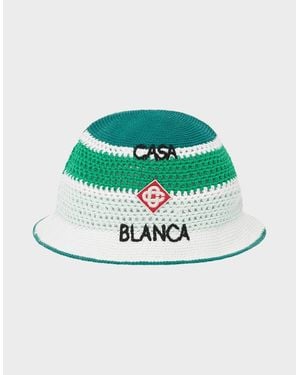 CASABLANCA Cotton Crochet Hat - Green