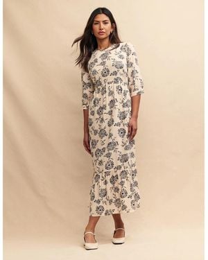 Nobody's Child Rachel Crew Neck Midi Dress - Natural
