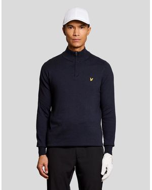 Lyle & Scott Performance 1/4 Zip Jumper - Blue