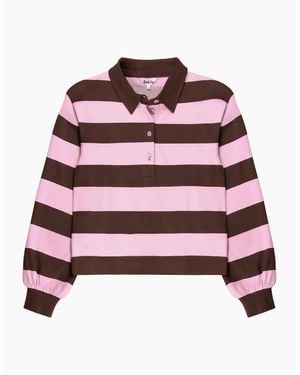 Ro&zo And Stripe Cotton Rugby Shirt - Red