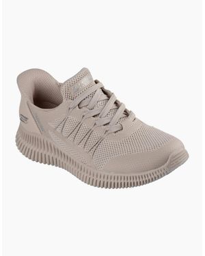 Skechers Bobs Geo Lite Divine Pace Tan Trainers - Brown