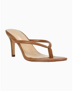 XY London Ladies Celina Stiletto Heel Mule Sandals - Natural