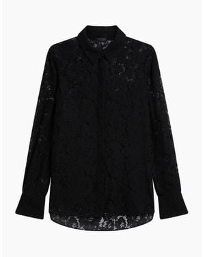 Ted Baker Genoa Longline Lace Shirt - Black