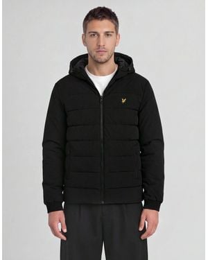 Lyle & Scott Hybrid Puffer Windbreaker Jacket - Black
