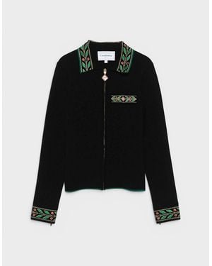 CASABLANCA Embroidered Laurel Jacket - Black