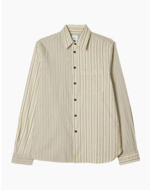 Paul Smith Ps Cut & Sew Stripe Shirt 02 Off - Natural