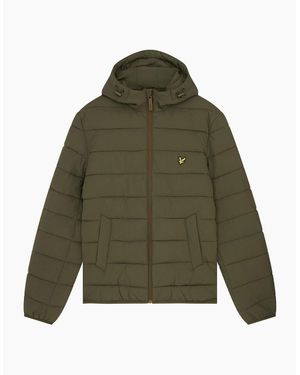 Lyle & Scott Lyle & Scott Branded Hooded Puffer Jacket - Green