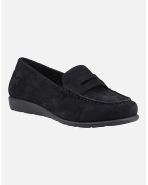 Hush Puppies Shelby Suede Loafers - Black