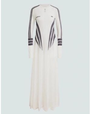 adidas Originals Atlanta Sublimation Print Maxi Dress - White