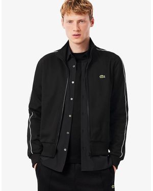 Lacoste Paris Piqué Zip Front Track Jacket - Black