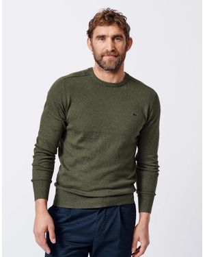 aubi Fulney Cotton Cashmere Crew - Green