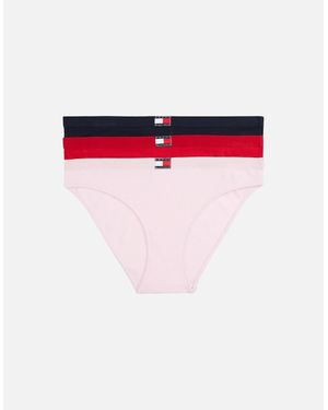 Tommy Hilfiger 3-Pack Heritage Badge Bikini Briefs - Red