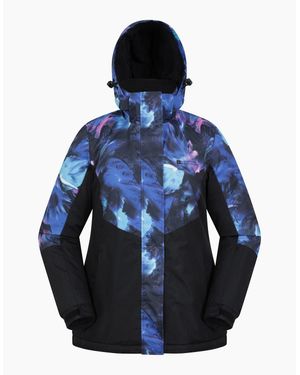 Mountain Warehouse Ladies Dawn Ii Printed Ski Jacket - Blue