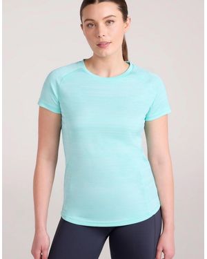 Mountain Warehouse Ladies Endurance Striped T-Shirt - Blue