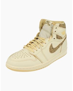 Nike Air Jordan 1 Retro Hi Og Craft Basketball Trainers Fd8631 100 - Metallic