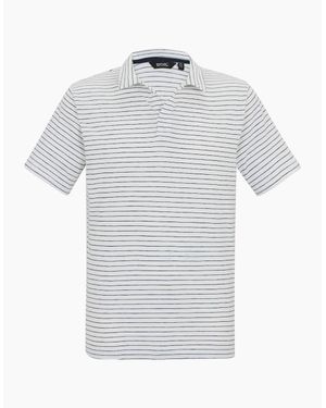 Regatta Hadvo Stripe Polo Shirt - White