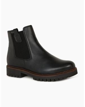 Gabor Liquer Chelsea Boots - Black