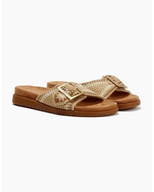 TOMS Marin Slide Textile Dark Sandals - White
