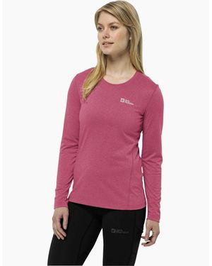 Jack Wolfskin Sky Thermal Long Sleeve T-Shirt - Pink